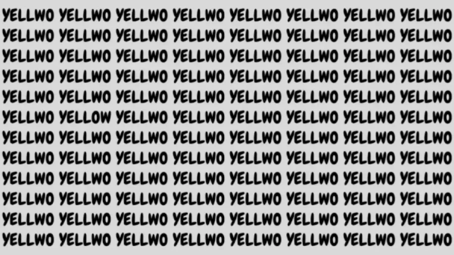 Observation Brain Test: If you have Sharp Eyes Find the Word Yellow in 15 Secs