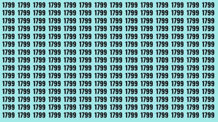 Optical Illusion: Can you find 1709 among 1799 in 10 Seconds?