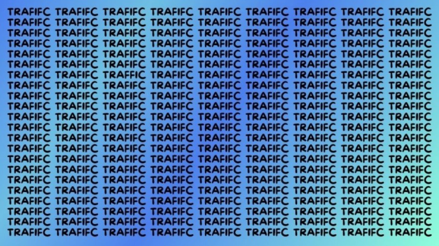 Brain Teaser: If you have Hawk Eyes Find the Word Traffic in 25 Secs