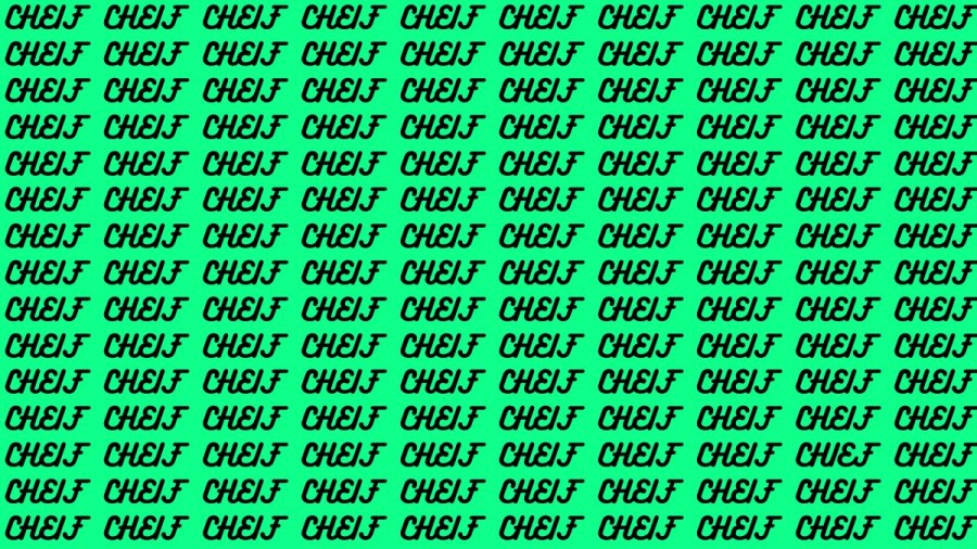 Observation Brain Test: If you have Sharp Eyes Find the Word Chief in 15 Secs