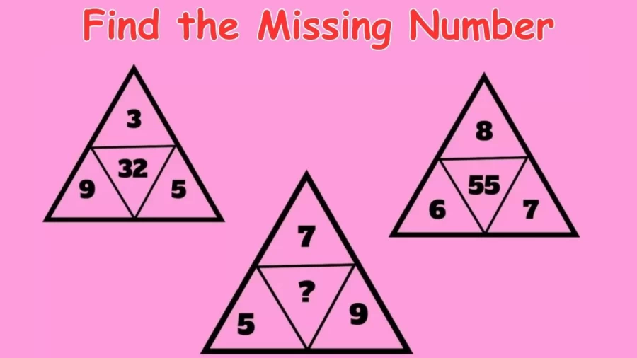 Brain Teaser - Find the Missing Number I Triangle Math Puzzle
