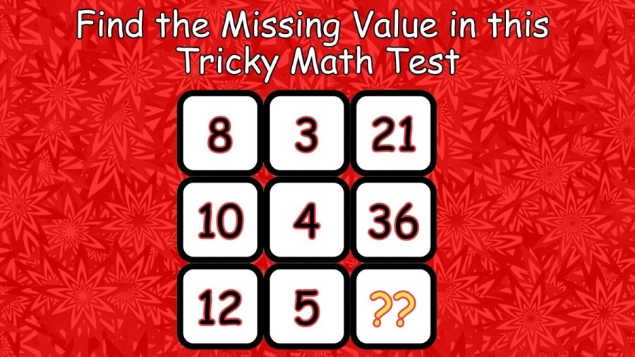 Brain Teaser IQ Test: Find the Missing Value in this Tricky Math Test