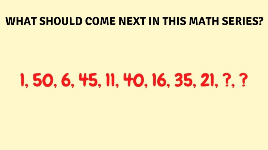 Brain Teaser - What Should Come Next in this Math Series?
