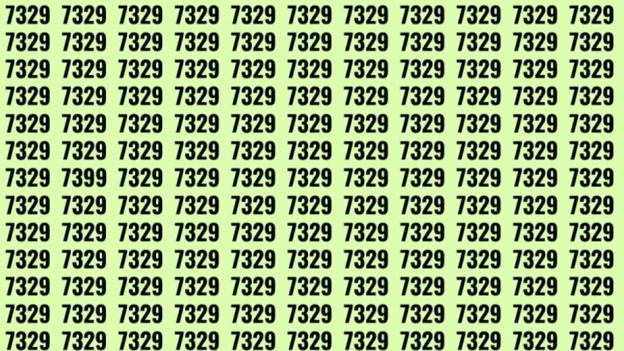 Optical Illusion: Can you find 7399 among 7329 in 8 Seconds?