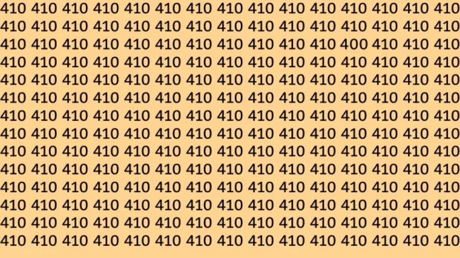 Optical Illusion: Can you find the Number 400 among 410 in 12 Seconds?