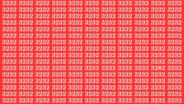 Observation Brain Test: If you have Eagle Eyes Find the Number 3282 among 3232 in 12 Secs