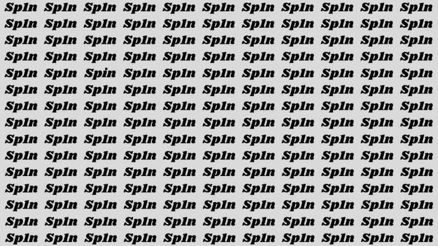 Brain Test: If you have Eagle Eyes Find the Word Spin in 13 Secs