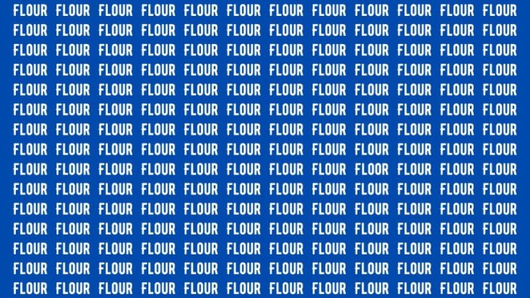 Brain Test: If you have Eagle Eyes Find the Word Floor among Flour in 15 Secs