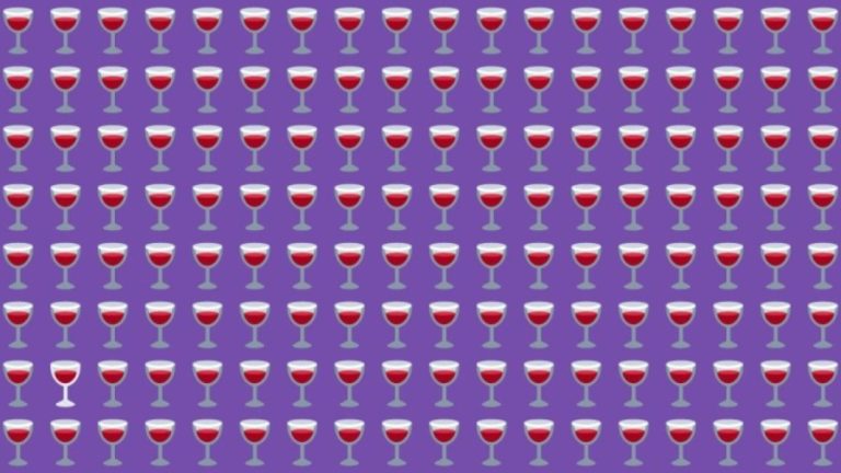 Observation Skills Test: Can you find the odd Wine Glass in this picture within 12 seconds?