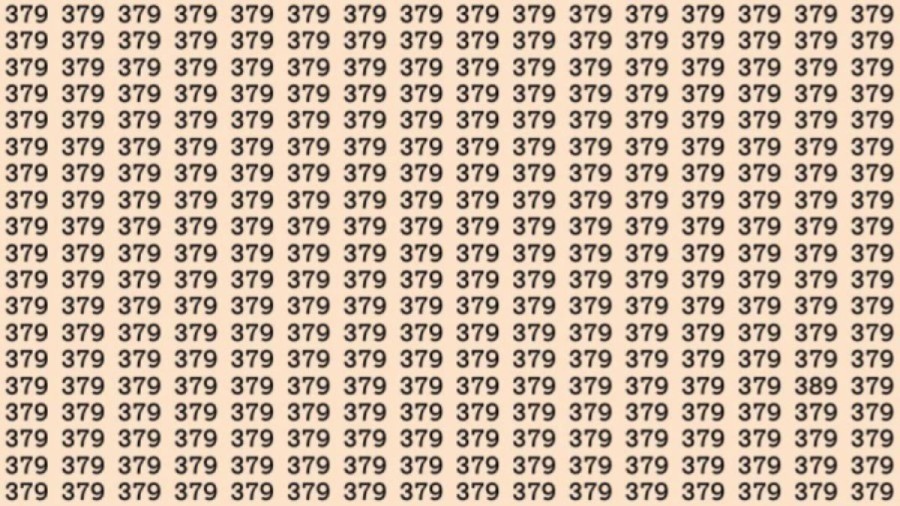 Observation Skills Test: Can you find the number 389 in 10 seconds?