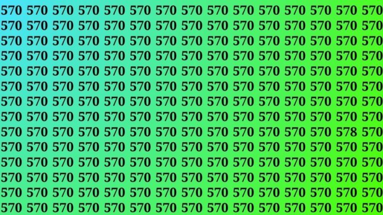 Observation Brain Test: If you have Keen Eyes Find the Number 578 among 570 in 15 Secs
