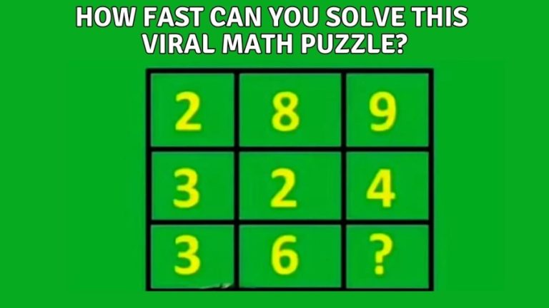 Brain Teaser - Find the Missing Number in this Impossible Math Puzzle