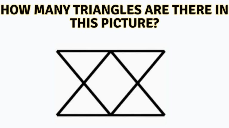 Brain Teaser: How Many Triangles are there in this Picture?