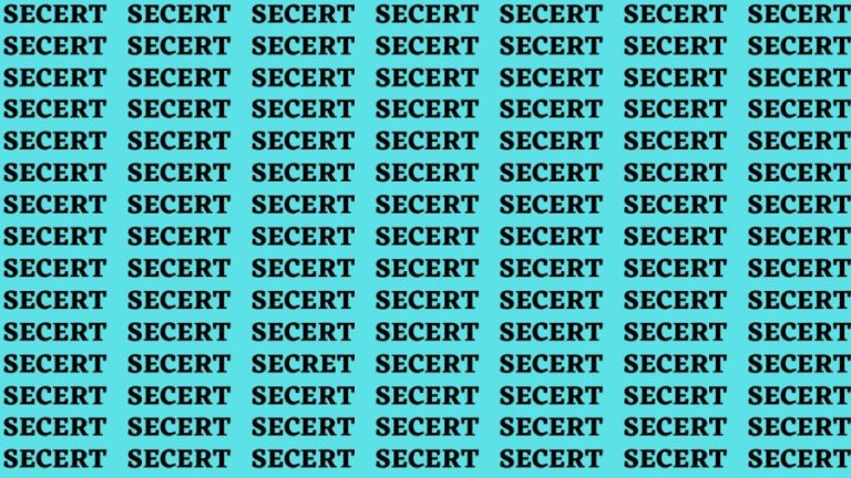 Brain Teaser: If you have Eagle Eyes Find the Word Secret in 20 Secs