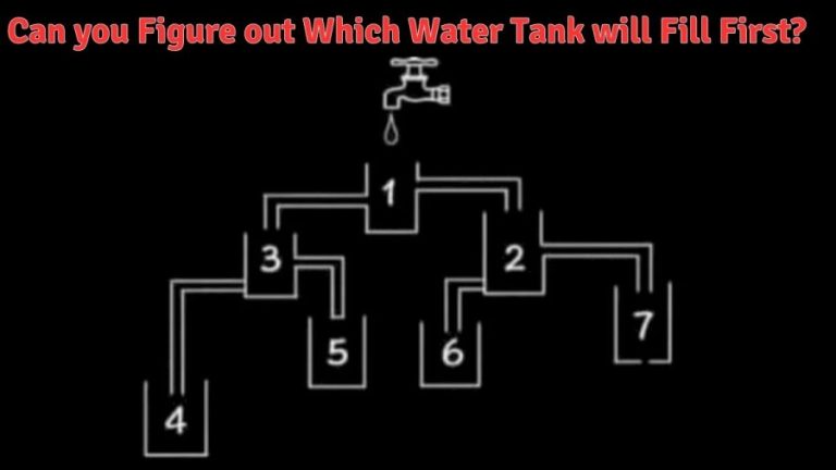 Can you Figure out Which Water Tank will Fill First? Brain Teaser IQ Test