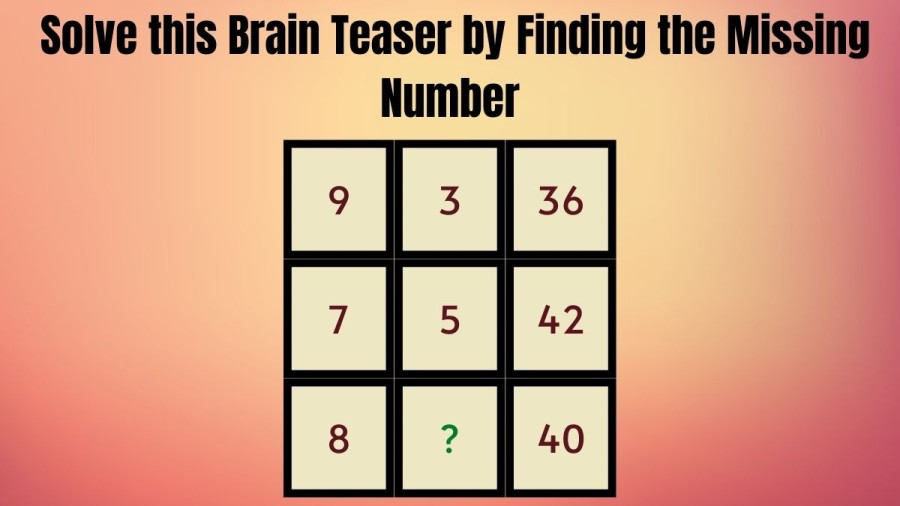Do the Math and Solve this Brain Teaser by Finding the Missing Number