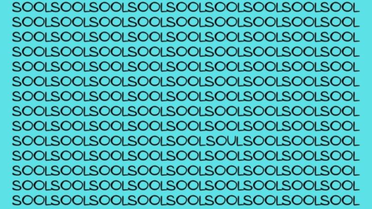 Optical Illusion: Can you find the Word Soul in 10 seconds?