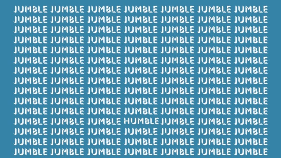 Optical Illusion: Can you find the Word Humble among Jumble in 10 Seconds?