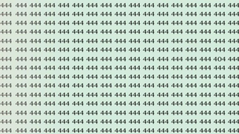 Observation Brain Test: Can you find the number 404 among 444 in 25 seconds?