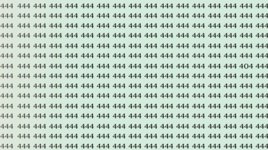 Observation Brain Test: Can you find the number 404 among 444 in 25 seconds?