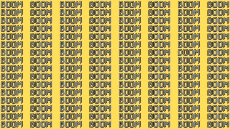 Observation Brain Test: If you have Hawk Eyes Find the Word Doom among Boom in 15 Secs