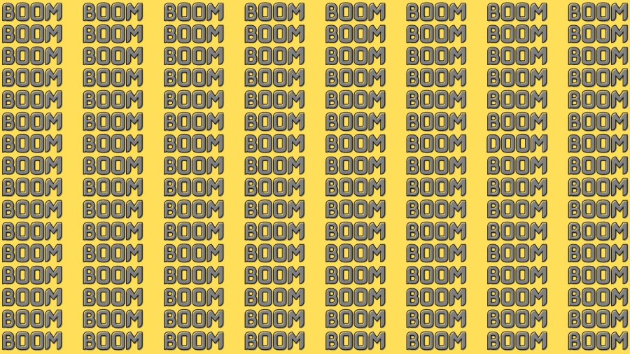 Observation Brain Test: If you have Hawk Eyes Find the Word Doom among Boom in 15 Secs