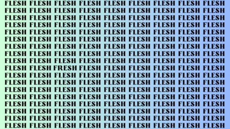 Observation Skill Test: Can you find the Word Fresh in 8 Seconds?