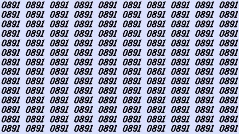 Can You Spot 0861 among 0891 in 7 Seconds? Explanation And Solution To The Optical Illusion