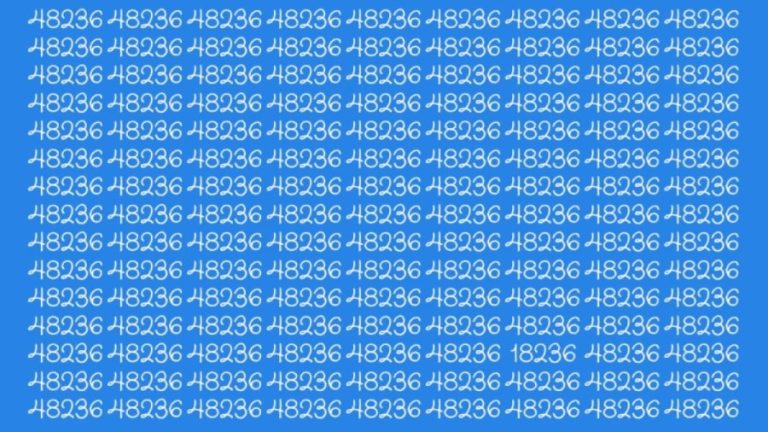 Can You Spot 18236 among 48236 in 10 Seconds? Explanation and Solution to the Optical Illusion