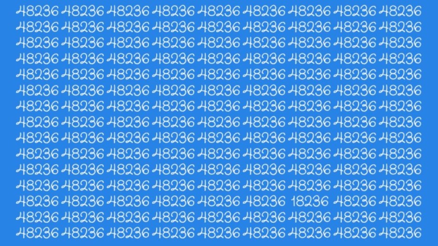 Can You Spot 18236 among 48236 in 10 Seconds? Explanation and Solution to the Optical Illusion