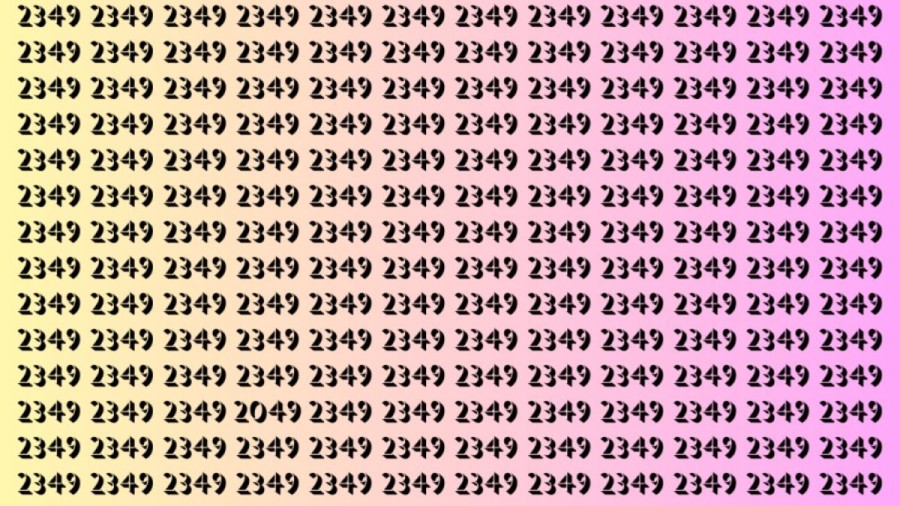 Can You Spot 2049 among 2349 in 20 Seconds? Explanation and Solution to the Optical Illusion