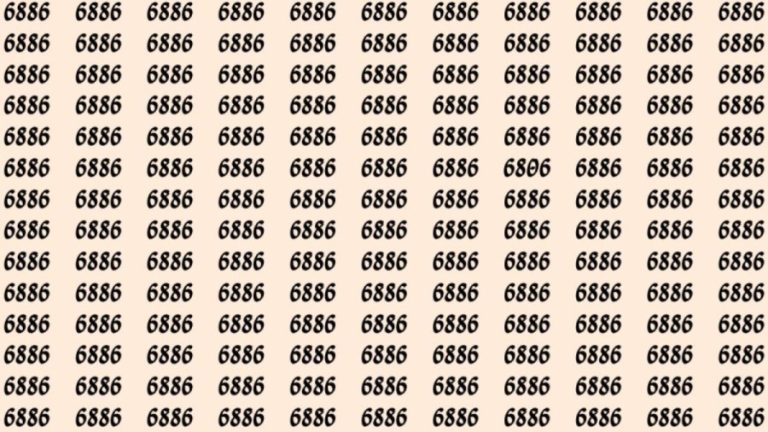 Can You Spot 6806 among 6886 in 15 Seconds? Explanation And Solution To The Optical Illusion