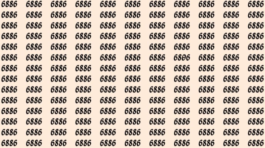 Can You Spot 6806 among 6886 in 15 Seconds? Explanation And Solution To The Optical Illusion